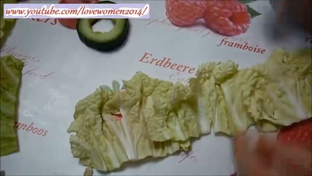 Цветы из капусты. Украшения стола к новому году и рождеству! Быстро и легко. смотреть онлайн