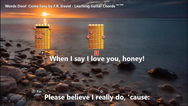 Words Don't Come Easy by F.R. David - Lyrics In Chords смотреть онлайн