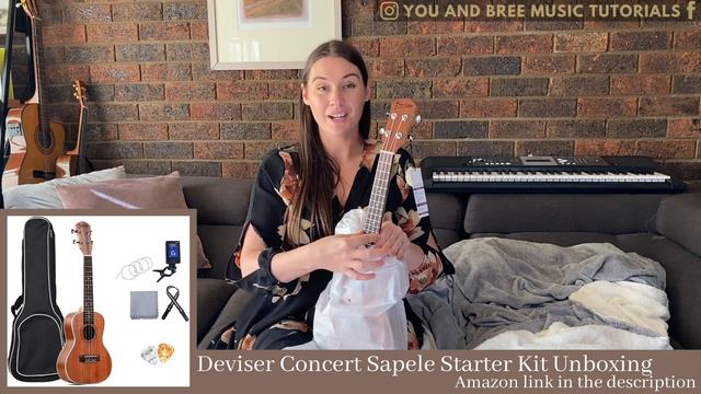 Best Ukulele Starter Kit? Sapele Deviser Ukulele Unboxing смотреть онлайн