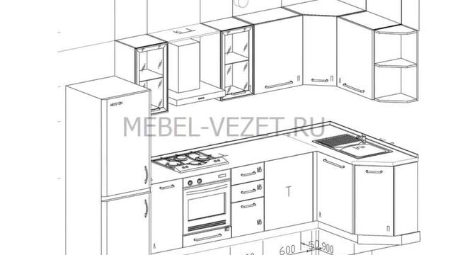 Дизайн проект кухни на заказ Mebel vezet 20 смотреть онлайн