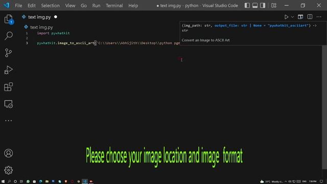 Drawing an image to text using python смотреть онлайн