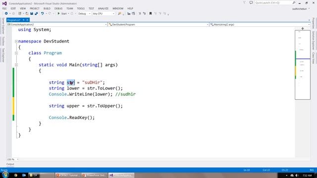 C# NET Tutorial - 21 - String functions Part 1 смотреть онлайн