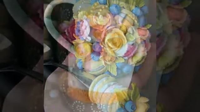 Most Stylish Clay mugs/cups polymer decorative designs /Mugs beauty with clay flowers ideas смотреть онлайн