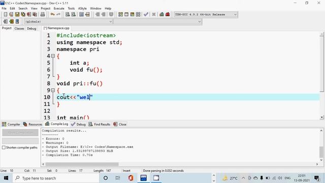 How to create your own Namespace in C++? смотреть онлайн