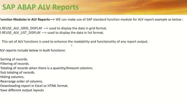SAP ABAP ALV Report | Introduction to ALV reports | How to Create SAP ABAP ALV Report смотреть онлайн