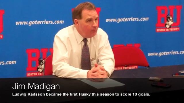 Jim Madigan postgame comments at Boston University (March 3, 2012) смотреть онлайн