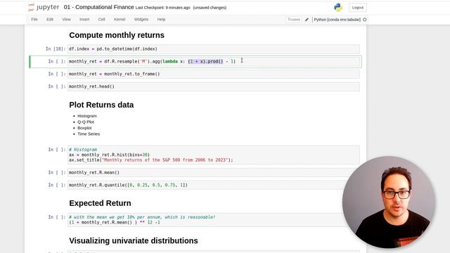 1) Quantitative Finance Tutorial with Python: Pandas and Matplotlib смотреть онлайн