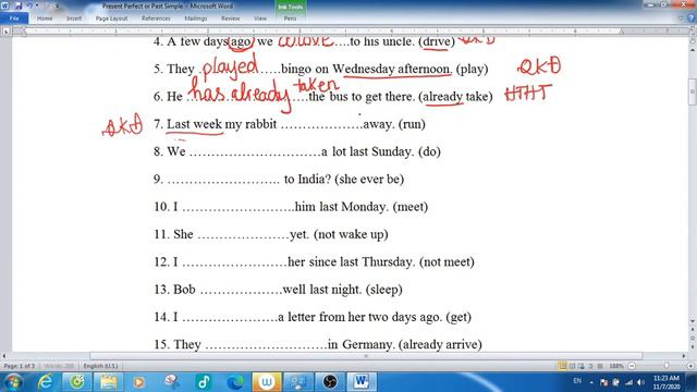 Hiện Tại Hoàn Thành và Quá Khứ Đơn - Present Perfect or Past Simple - Exercise 1 (TENSES EXERCISES) смотреть онлайн