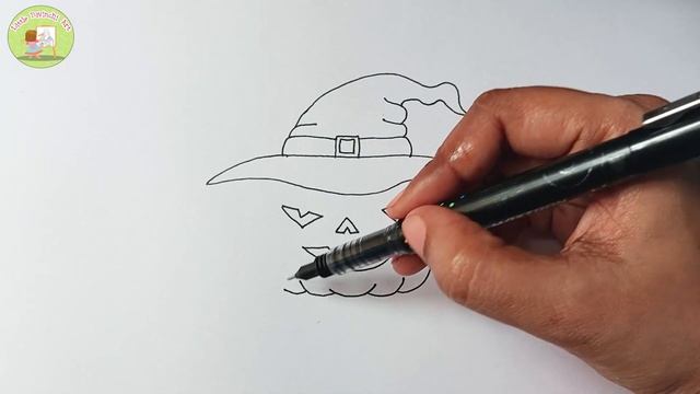 How to draw HALLOWEEN PUMPKIN | Easy drawing tutorial for kids смотреть онлайн