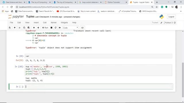 Lecture 6 :Tuple in Python смотреть онлайн