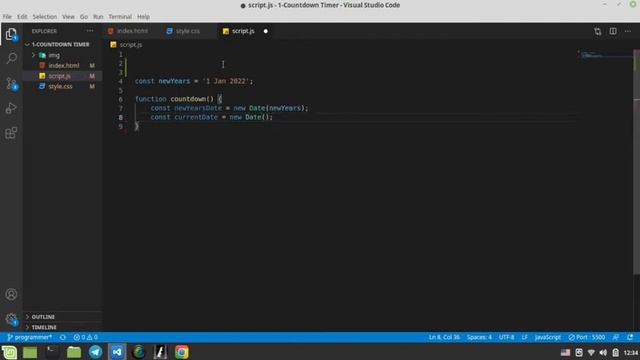 2. Countdown timer JavaScript смотреть онлайн