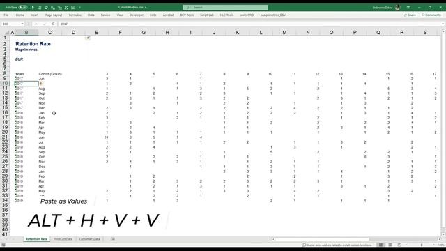 Cohort Analysis on Customer Retention in Excel смотреть онлайн