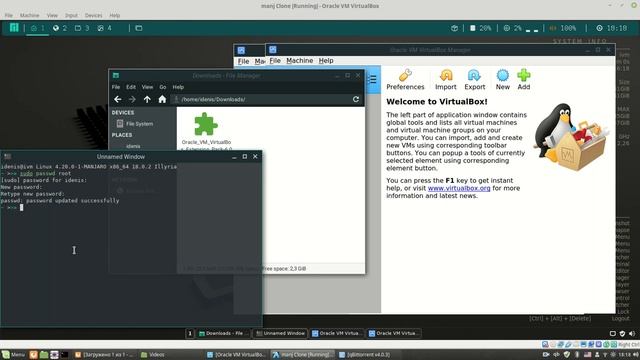 Установка VirtualBox в Manjaro Linux смотреть онлайн