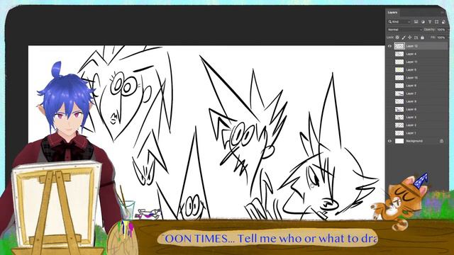 Drawing Final Fantasy VII Characters Cartoony!! Cloud, Tifa, Barret, Yuffie смотреть онлайн