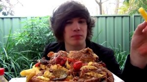 The HowToBasic Challenge Krabby patty VOMIT WARNING