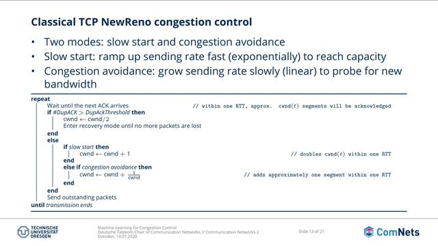 HO8 - - ComNets 2 - ML for Congestion Control смотреть онлайн