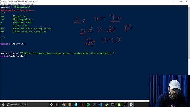 Comparison Operators in Python | Python Tutorials смотреть онлайн