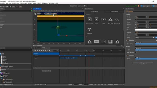 Cocos2d-x | Cocos Creator - Como criar games - Criar o primeiro jogo - P2 - Criando Animation - #13 смотреть онлайн