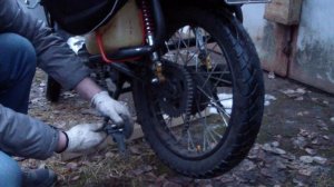 Установка ведущей звезды 15 зубов на мопед "Альфа" 80 кубов. Замер максималки