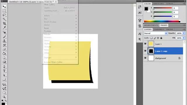 Эффект стикера в Photoshop