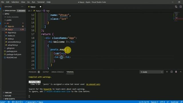 20 - Map in React | Expected an assignment or function call and instead saw an expression смотреть онлайн
