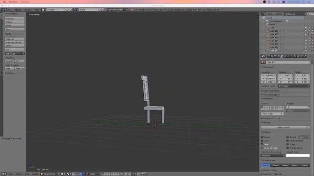 How to Model Low Poly Chair in Blender 3D смотреть онлайн