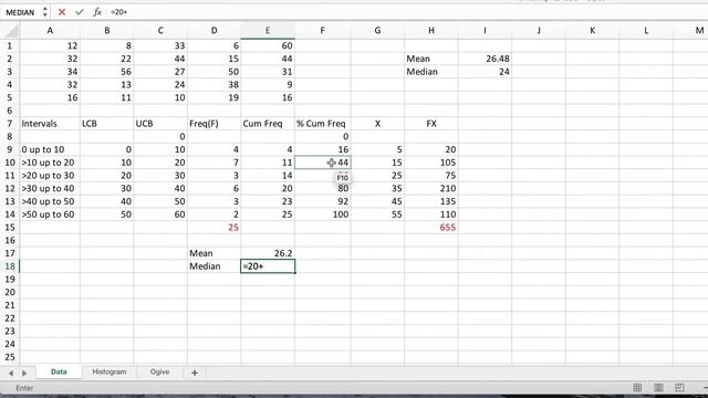 Finding The Median With Excel