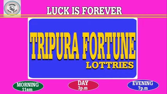 Tripura Fortune Lottery Live DAY Draw 07-10-2022 At 03:00 PM Live From Agartala. смотреть онлайн