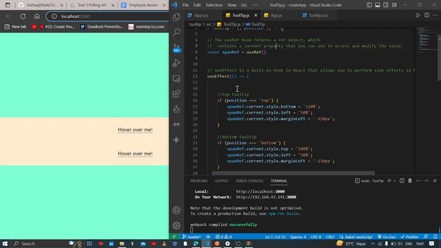 React Tooltip using React JS смотреть онлайн