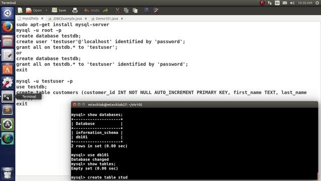 JDBC Connectivity in Ubuntu смотреть онлайн