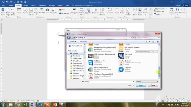 How to attach Excel file in Word смотреть онлайн