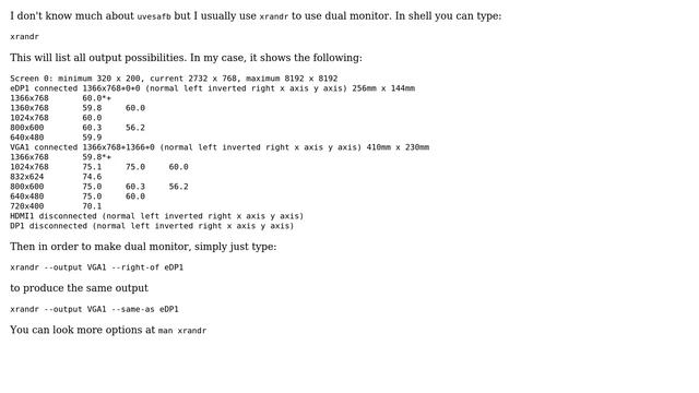 Unix & Linux: Dual monitor with uvesafb / Intel 945GME? (2 Solutions!!) смотреть онлайн