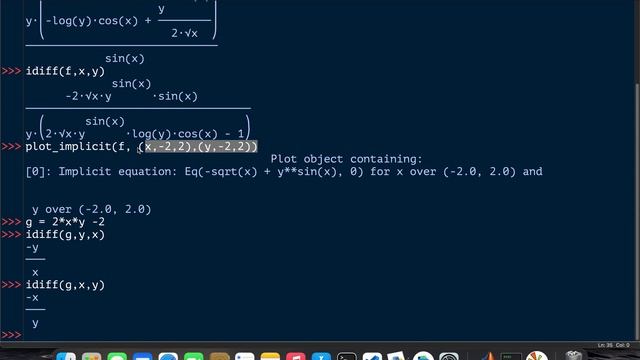 How to do implicit differentiation and plots using SymPy CAS in Python смотреть онлайн