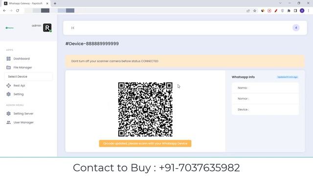 WhatsApp Gateway Node js source code | QR Scan Problem Solved смотреть онлайн