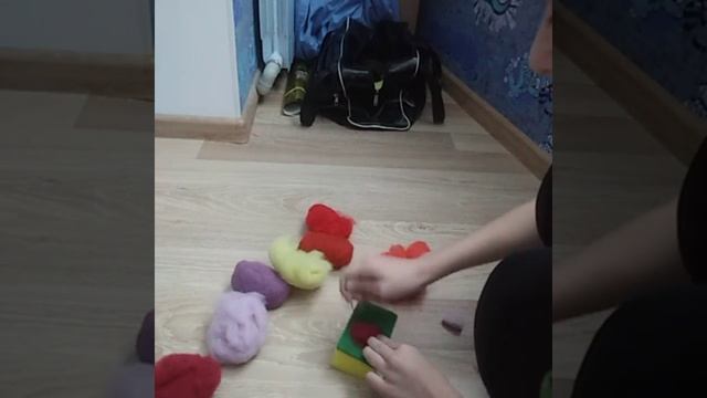Валяние из шерсти для начинающих. Фигурка сердечко смотреть онлайн