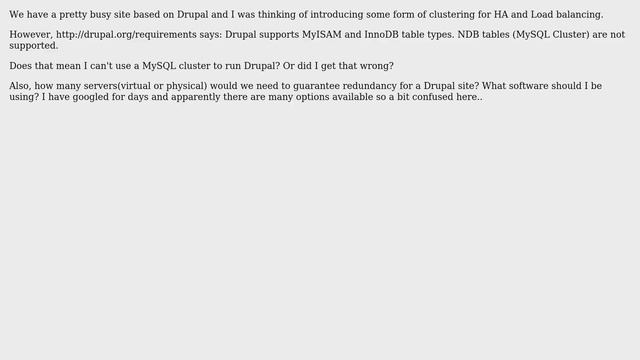 DevOps & SysAdmins: MySQL cluster for Drupal? смотреть онлайн