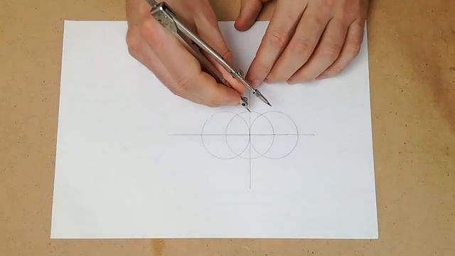 Как начертить квадрат при помощи циркуля. How to draw a square using a compass. смотреть онлайн