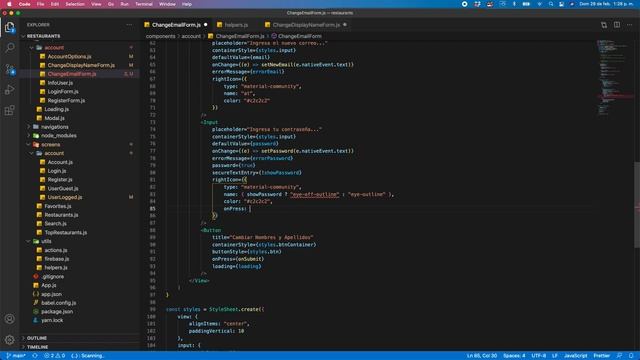Tutorial 64 - React / React-Native - 56 - Validaciones para cambio de email смотреть онлайн