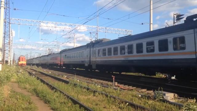 Электропоезд ЭД4М 0447 ЦППК Казанское направление смотреть онлайн