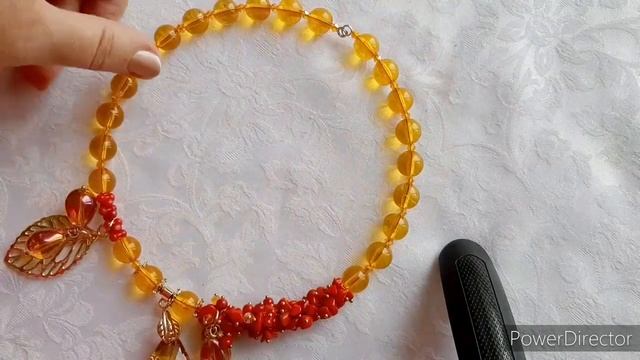 Сборка янтарно-кораллового колье. Ролик 90. 2 сен. 2020 смотреть онлайн