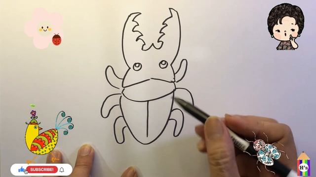 How To Draw a Cute Bug | ошибка рисования для детей | Bolalar uchun chizish xatosi смотреть онлайн