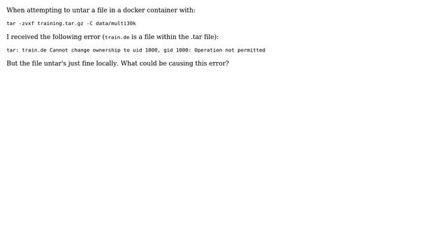 Cannot change ownership to uid 1000, gid 1000: Operation not permitted"? смотреть онлайн
