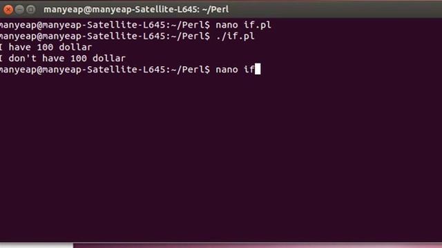 Perl If Statment Example смотреть онлайн