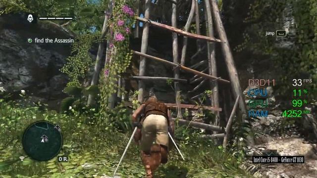 GeForce GT 1030 -- Intel Core i5-8400 -- Assassin's Creed IV Black Flag FPS Test смотреть онлайн