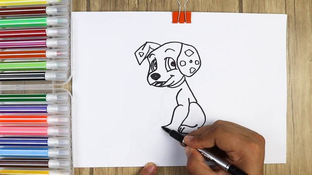How to Drawing Dalmatian Dog/Bolalar uchun Dalmatin It rasm chizish/Рисование Далматинец для детей смотреть онлайн