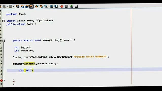 how to write code of Factorial in java by for 1 смотреть онлайн