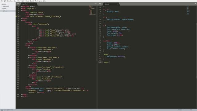 Плавная прокрутка страницы до якоря | js + css смотреть онлайн
