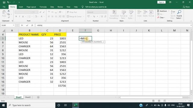How To Use Sum Formula In MS Excel || Sum MIN MAX AVERAGE PERCENTAGE Formula ka use kaise karen || смотреть онлайн