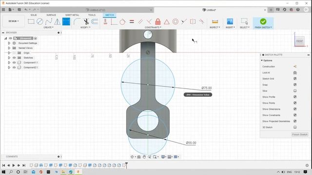 Design and assembly of piston and connecting-rod in fusion360|fusion 360 tutorials|#fusion#autodesk смотреть онлайн