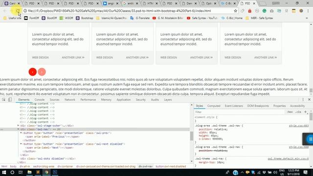 PSD to HTML with Bootstrap 4 (Part 6) - #Class 33 смотреть онлайн